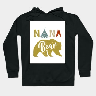 Nana Bear Camping Retro Vintage Hoodie